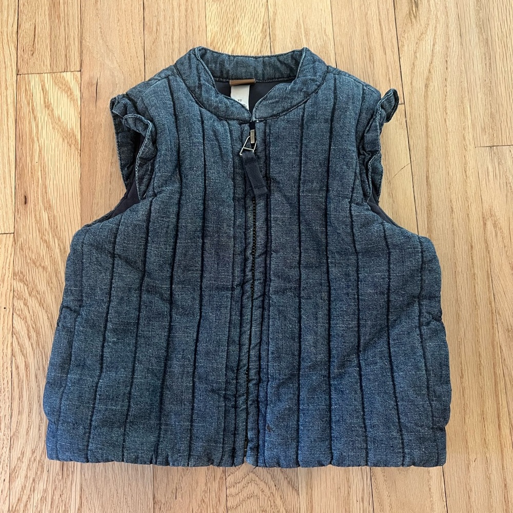 Tea collection Toddler girls denim vest 2T